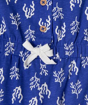 Combishort sans manches en jersey de coton imprimé bébé fille vue6 - GEMO 4G BEBE - GEMO