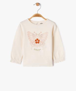 Tee-shirt manches longues imprimé pailleté bébé fille vue1 - GEMO 4G BEBE - GEMO