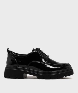 Derbies vernis sur semelle crantée femme - Follow Me vue1 - FOLLOW ME - GEMO