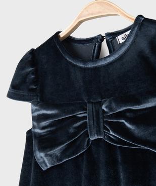 Robe de cérémonie en velours bébé fille vue2 - GEMO(BEBE DEBT) - GEMO