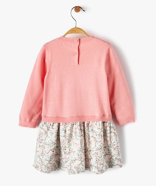 Robe bébé fille effet 2 en 1 à manches longues vue4 - GEMO (ENFANT) - GEMO