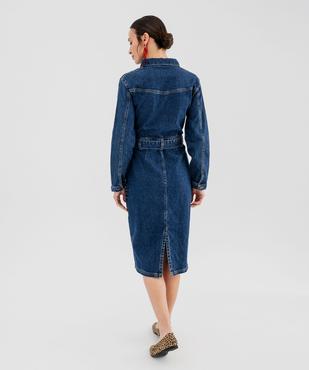 Robe en denim à manches longues femme  vue5 - GEMO 4G FEMME - GEMO