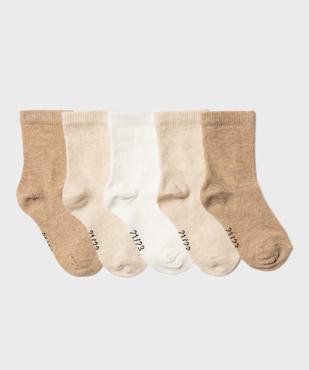 Chaussettes tige haute en coton bébé (lot de 5) vue1 - GEMO 4G BEBE - GEMO