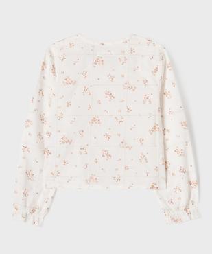 Blouse manches longues en voile ajouré et fleuri fille vue4 - GEMO (ENFANT) - GEMO