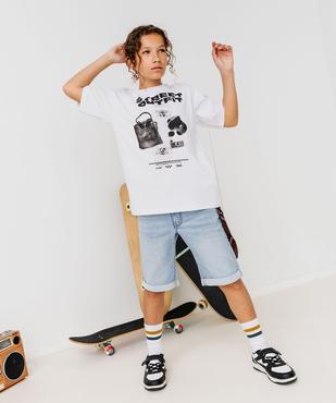 Tee-shirt imprimé skate garçon vue1 - GEMO (JUNIOR) - GEMO
