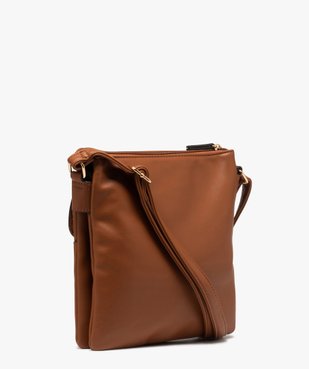 Sac besace femme plat à pompons vue2 - GEMO (ACCESS) - GEMO