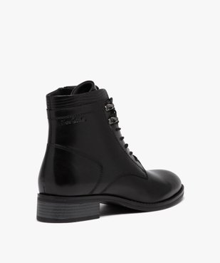 Boots en cuir lacées avec col fantaisie femme - Pierre Cardin vue4 - PIERRE CARDIN D - GEMO