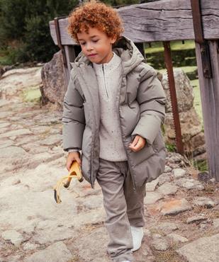 Blouson déperlant doublé polaire à capuche garçon vue1 - GEMO 4G GARCON - GEMO