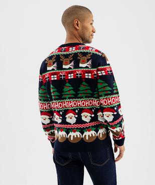 Pull de Noël à motifs jacquard homme vue3 - GEMO (HOMME) - GEMO
