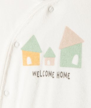 Pyjama en velours doux ouverture devant et motif bébé  vue2 - GEMO(BB COUCHE) - GEMO