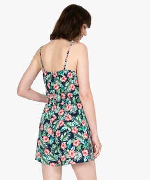 Combi-short femme imprimé à fines bretelles vue4 - GEMO(FEMME PAP) - GEMO
