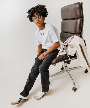 Tee-shirt à manches courtes uni garçon vue4 - GEMO (JUNIOR) - GEMO