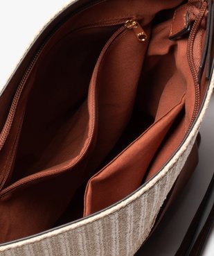 Sac bandoulière femme multimatière à paillettes vue3 - GEMO (ACCESS) - GEMO