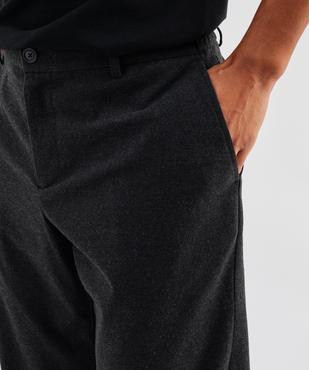 Pantalon en flanelle extensible à taille élastiquée homme vue2 - GEMO (HOMME) - GEMO