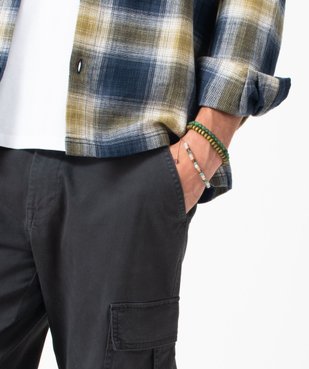 Pantalon cargo en coton stretch homme vue2 - GEMO 4G HOMME - GEMO