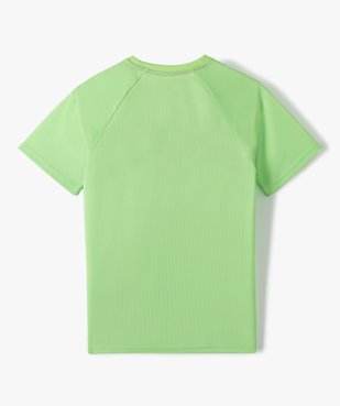 Tee-shirt de sport garçon à manches courtes avec inscription vue3 - GEMO (JUNIOR) - GEMO