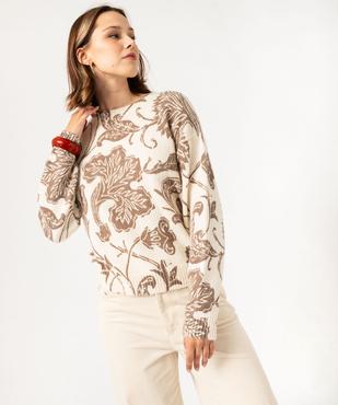 Pull imprimé fleuri femme vue2 - GEMO(FEMME PAP) - GEMO