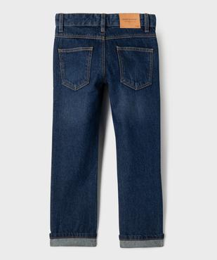 Jean regular délavé à taille réglable garçon vue4 - GEMO 4G GARCON - GEMO