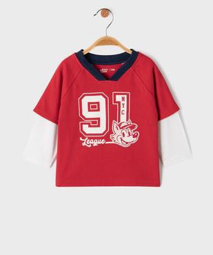 Maillot de sport manches longues effet 2-en-1 bébé garçon vue1 - GEMO 4G BEBE - GEMO