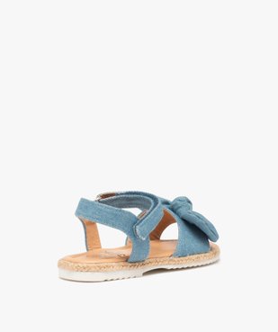 Sandales fille dessus en denim avec nœud décoratif vue4 - GEMO (ENFANT) - GEMO