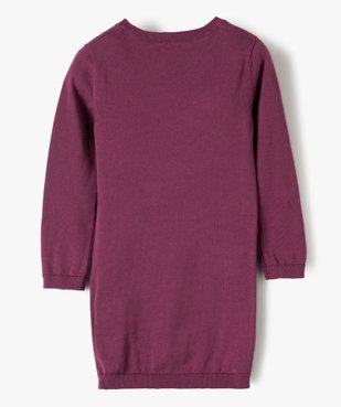 Robe fille en maille à motif doux et paillettes vue3 - GEMO (ENFANT) - GEMO