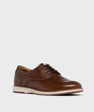 Derbies dessus cuir à semelle sport homme - Pierre Cardin vue2 - PIERRE CARDIN D - GEMO