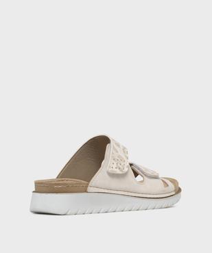 Mules à brides ajustables par scratchs femme - Emilia Rosa vue1 - EMILIA ROSA - GEMO