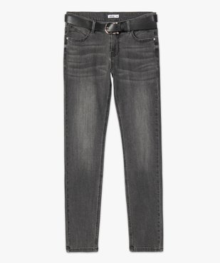 Jean femme coupe Slim longueur 7/8ème avec ceinture vue4 - GEMO(FEMME PAP) - GEMO
