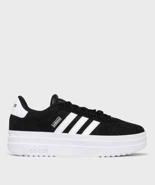 Baskets basses en cuir suédé à semelle plateforme VL Court Bold femme - Adidas vue1 - ADIDAS - GEMO