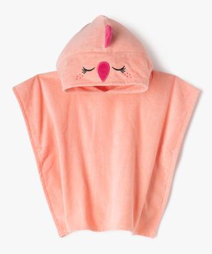 Cape de bain en éponge bébé fille avec capuche poule vue2 - GEMO 4G BEBE - GEMO
