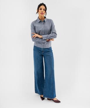 Chemise rayée en coton stretch femme vue4 - GEMO(FEMME PAP) - GEMO