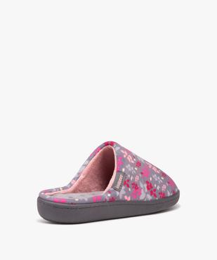 Chaussons femme mules en velours avec motifs - Isotoner vue4 - ISOTONER - GEMO