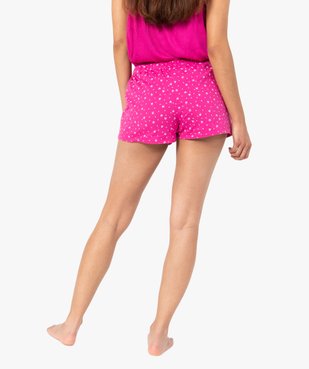 Short de pyjama femme imprimé avec ceinture élastique vue3 - GEMO(HOMWR FEM) - GEMO