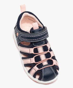 Sandales sport bébé fille bicolores à scratch vue5 - GEMO(BEBE DEBT) - GEMO