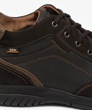 Low-boots homme confort avec nombreuses surpiqûres - Zen vue6 - GEMO (CONFORT) - GEMO