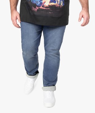 Jean homme coupe Straight légèrement délavé vue1 - GEMO (G TAILLE) - GEMO
