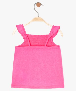 Débardeur bébé fille à smocks et volants - Lulu Castagnette vue3 - LULUCASTAGNETTE - GEMO