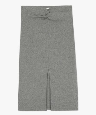 Jupe longue femme en maille côtelée fendue sur l’avant vue4 - GEMO(FEMME PAP) - GEMO