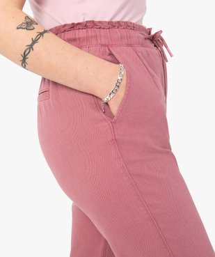 Pantalon femme coupe ample avec ceinture élastiquée vue2 - GEMO(FEMME PAP) - GEMO