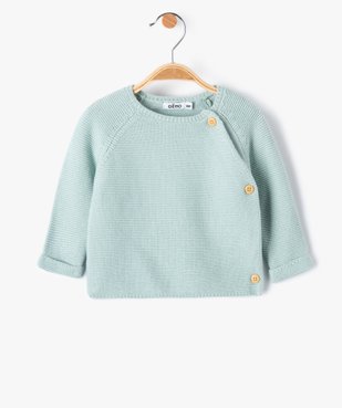 Gilet brassière bébé uni en maille fantaisie vue1 - GEMO(BB COUCHE) - GEMO