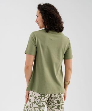 Tee-shirt manches courtes avec bijou sur l’avant femme vue3 - GEMO 4G FEMME - GEMO