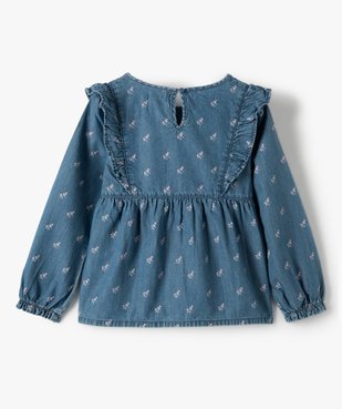 Chemise fille en chambray à motifs fleuris vue3 - Nikesneakers (ENFANT) - Nikesneakers