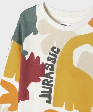 Sweat en molleton doux imprimé dinosaures all over garçon vue3 - GEMO 4G GARCON - GEMO