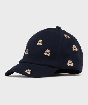 Casquette en maille piquée à motifs oursons bébé garçon vue1 - LULUCASTAGNETTE - GEMO