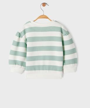 Sweat imprimé à manches bouffantes bébé fille vue3 - GEMO 4G BEBE - GEMO