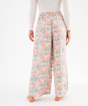 Pantalon de pyjama ample à motifs fleuris femme vue3 - GEMO 4G FEMME - GEMO