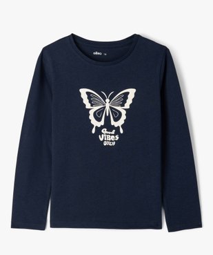 Tee-shirt à manches longues avec motif fille vue1 - GEMO (ENFANT) - GEMO