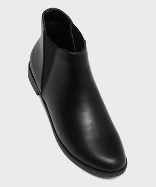 Bottines femme unies à talon plat style Chelsea   vue12 - VALENTINA BALDA - GEMO