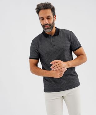 Polo manches courtes avec finitions fantaisie homme vue1 - GEMO (HOMME) - GEMO