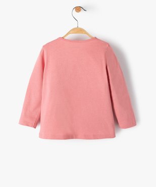 Tee-shirt bébé fille manches longues avec motifs et inscriptions vue4 - GEMO C4G BEBE - GEMO